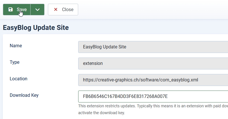 eb update site