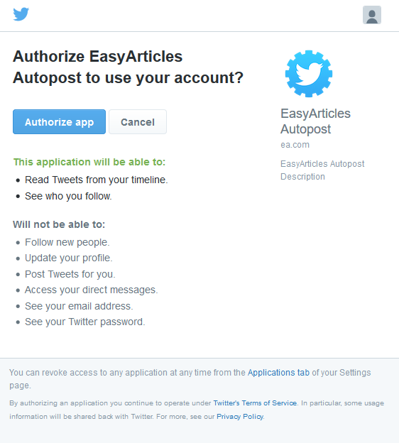 Twitter Autopost