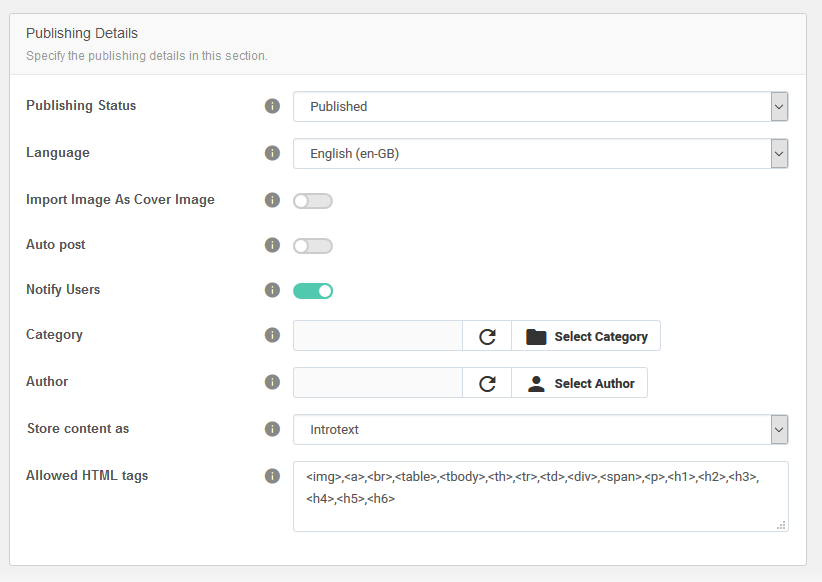 Feed Importer