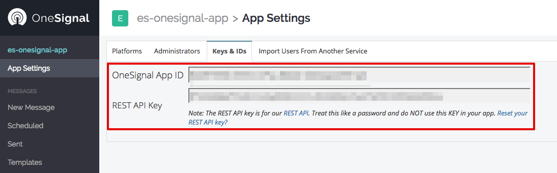 OneSignal Application