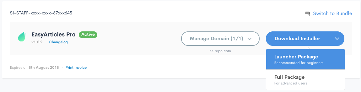 EasyArticles Download Launcher