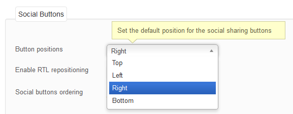 Change Social Button Position