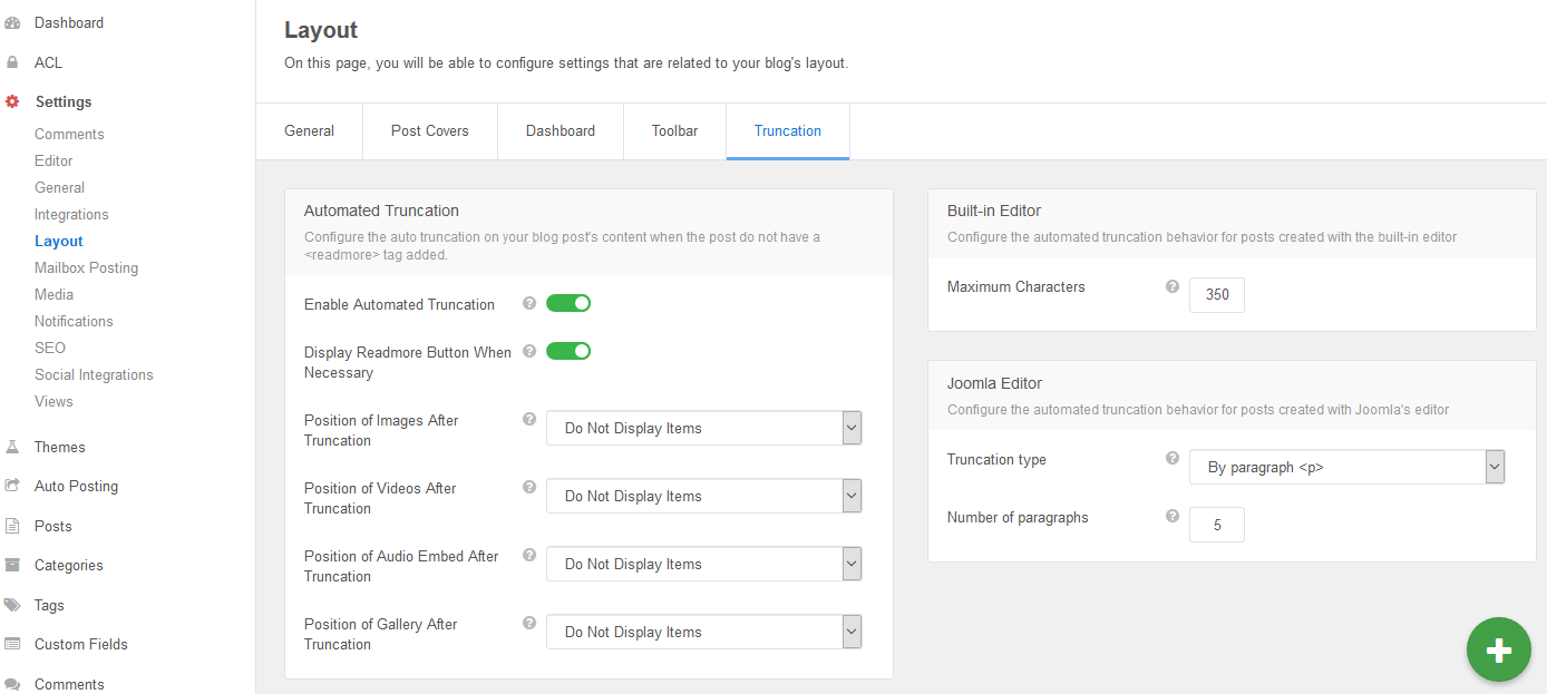 EasyBlog Truncation Settings