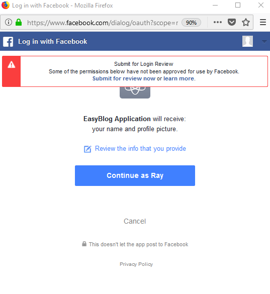 Facebook App