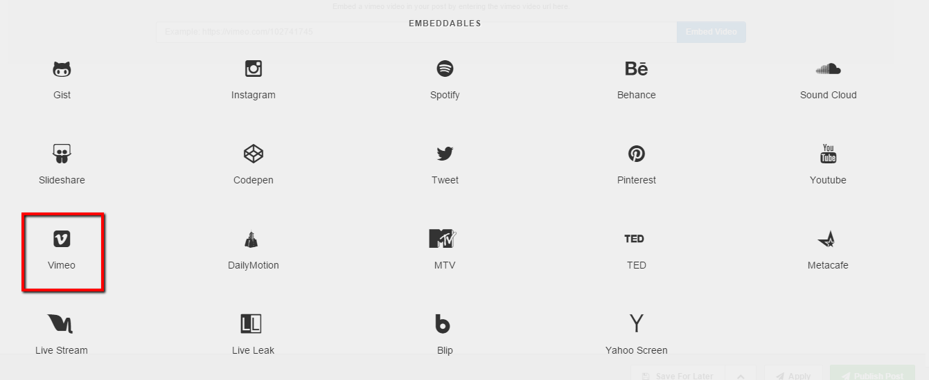 Vimeo Block
