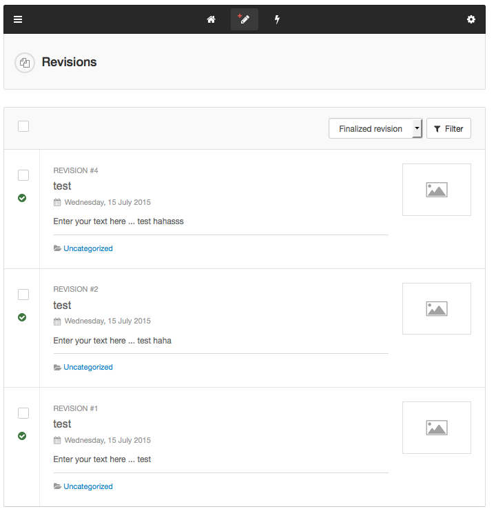 Revision Layout Frontend