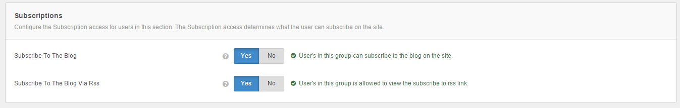 Subscriptions