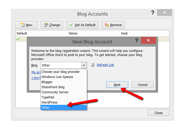 Microsoft Word Remote Publishing