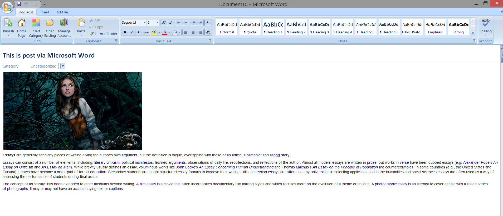 Microsoft Word Remote Publishing