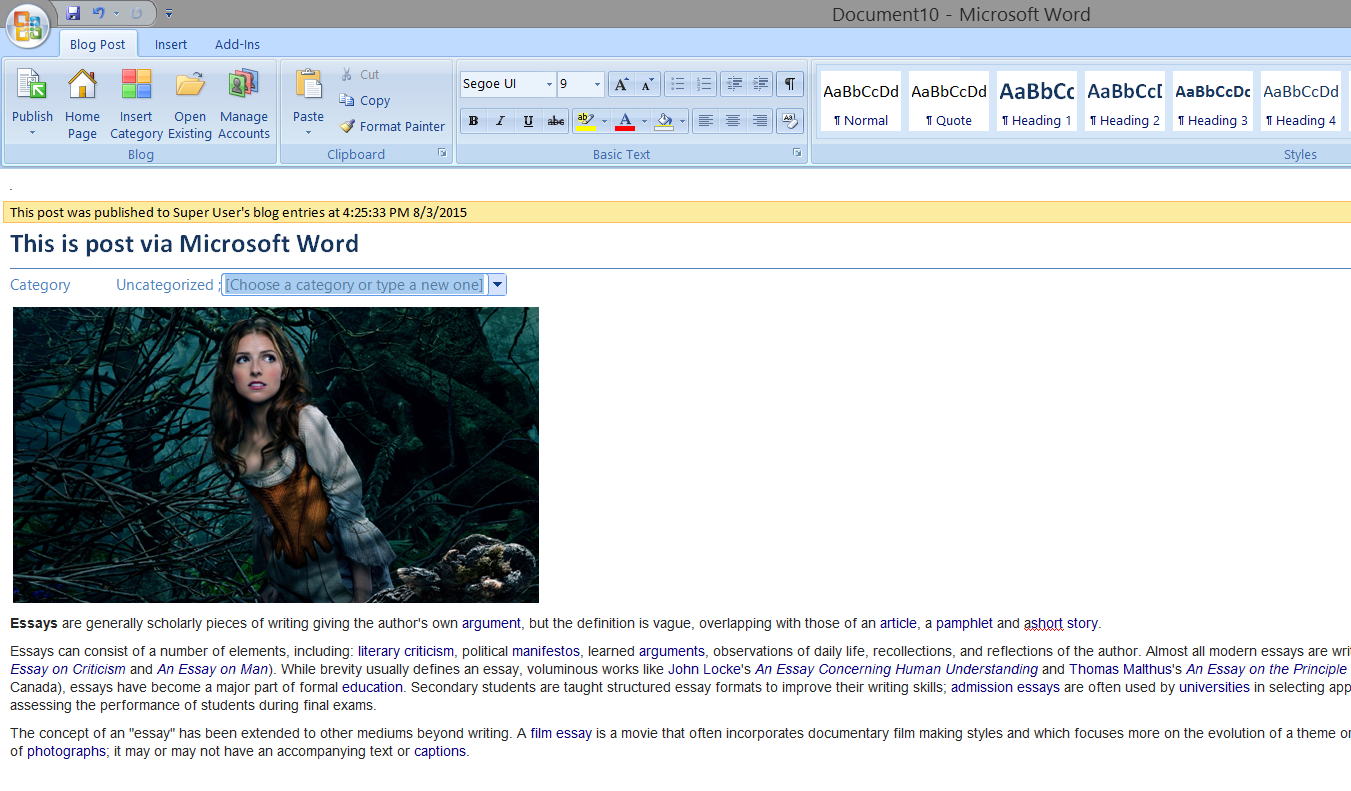Microsoft Word Remote Publishing