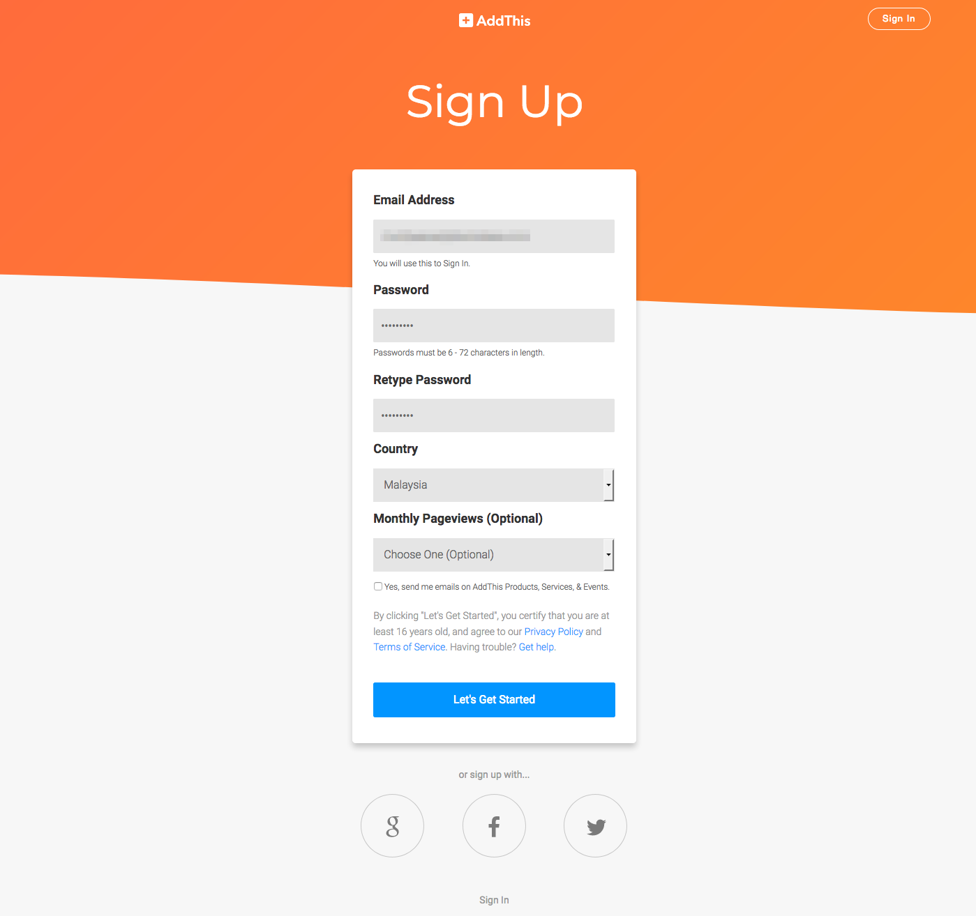 AddThis Configuration