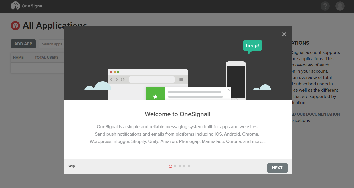 OneSignal Application