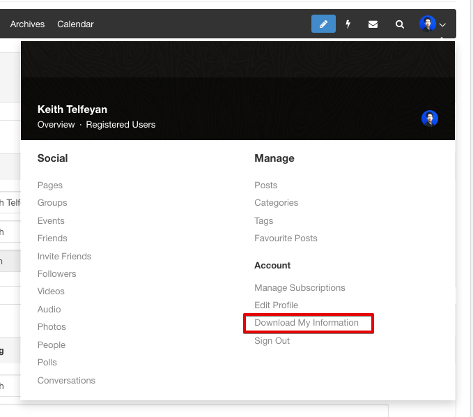 GDPR Download Information