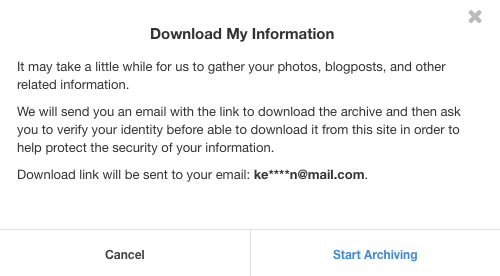 GDPR Download Information