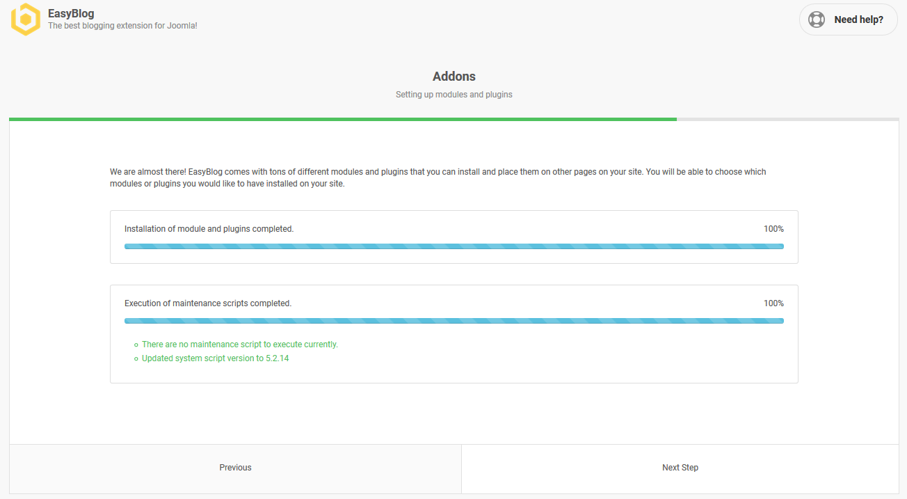 EasyBlog Installation