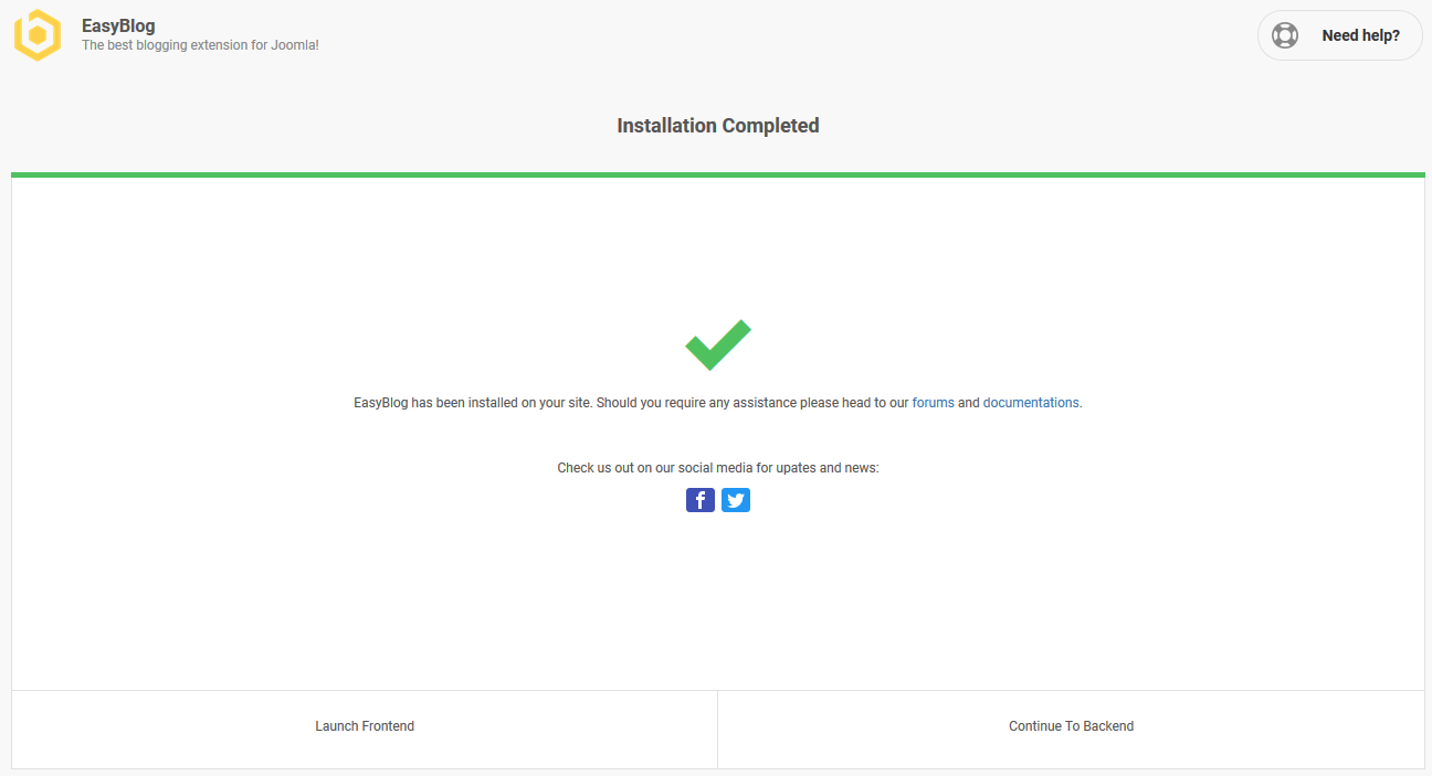 EasyBlog Installation