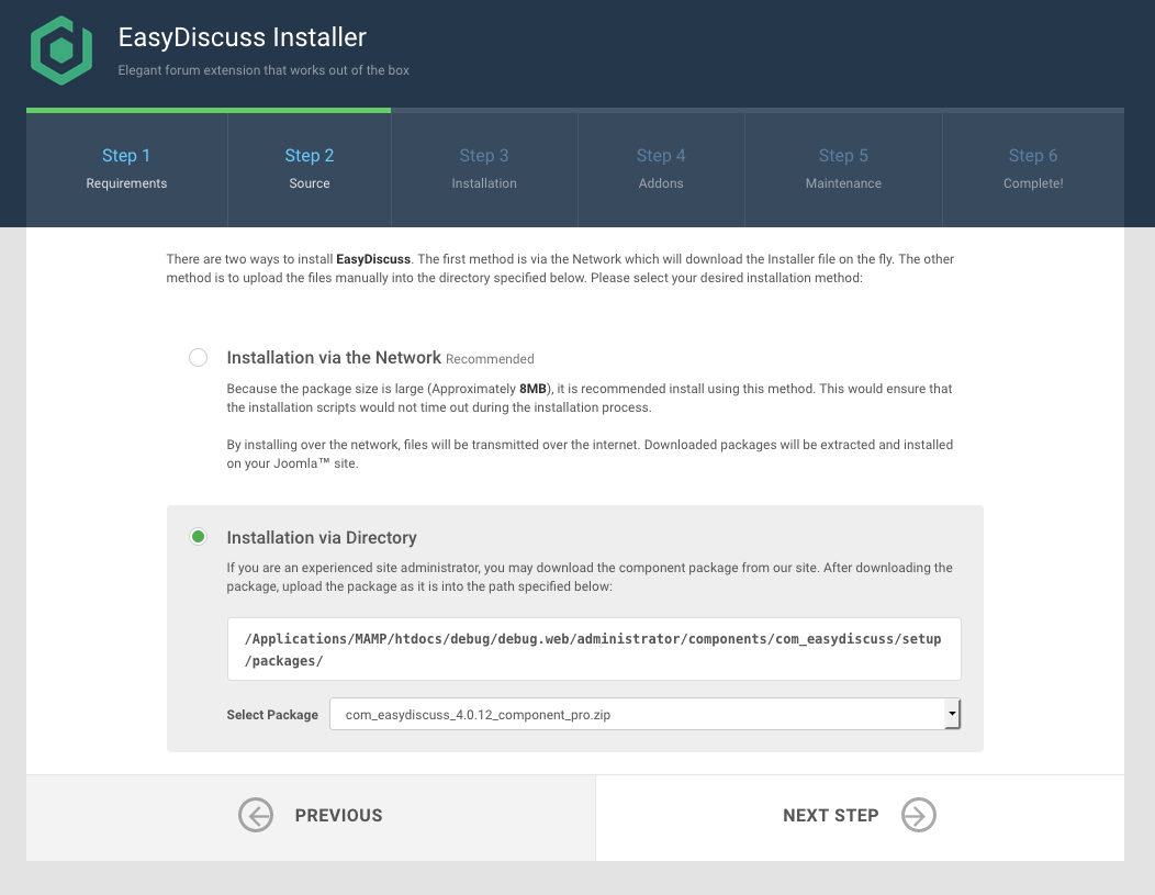 Installing EasyDiscuss