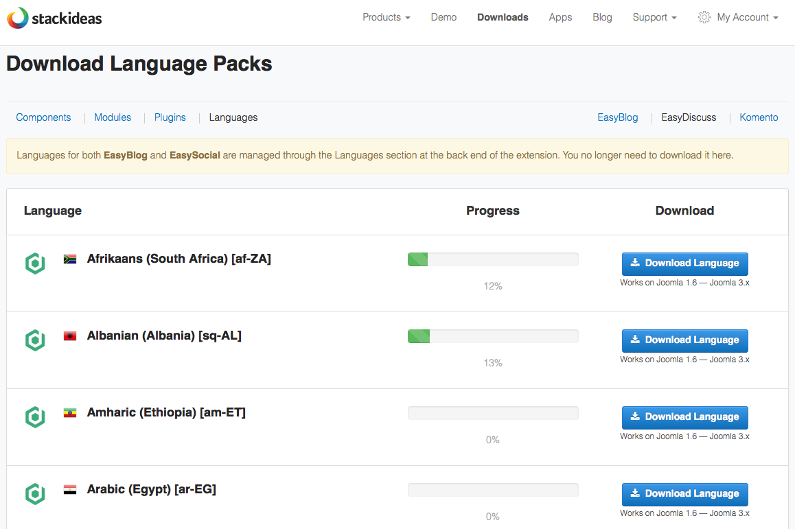 Installing Languages