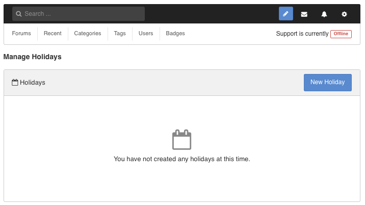 Manage Holiday