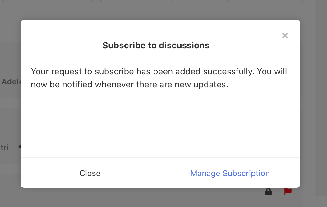 Subscription's Frontend