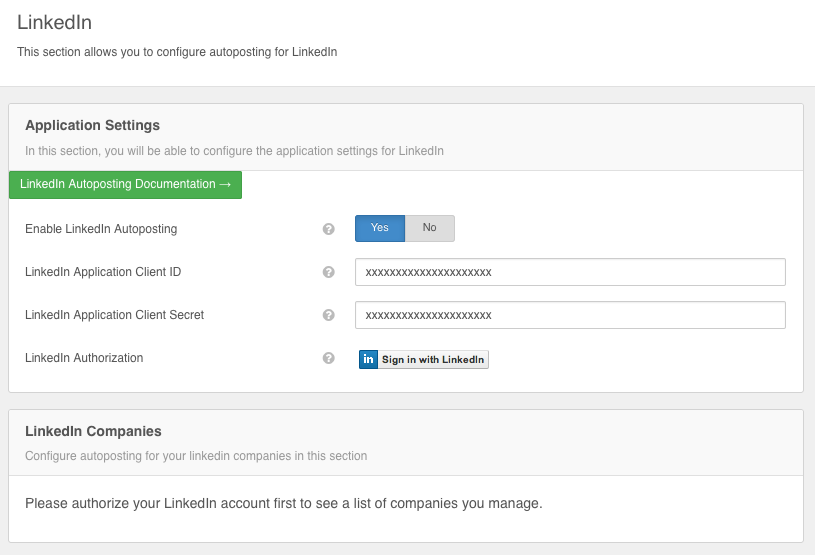 LinkedIn Settings