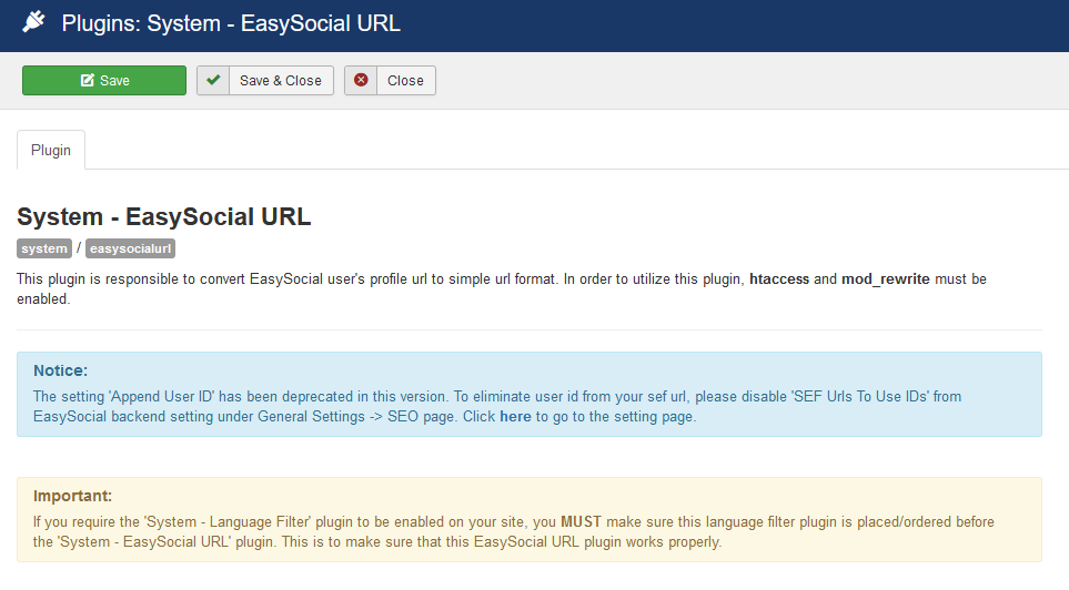 URL Shortener Plugin