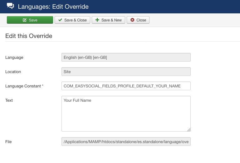 Translating Profile Custom Fields