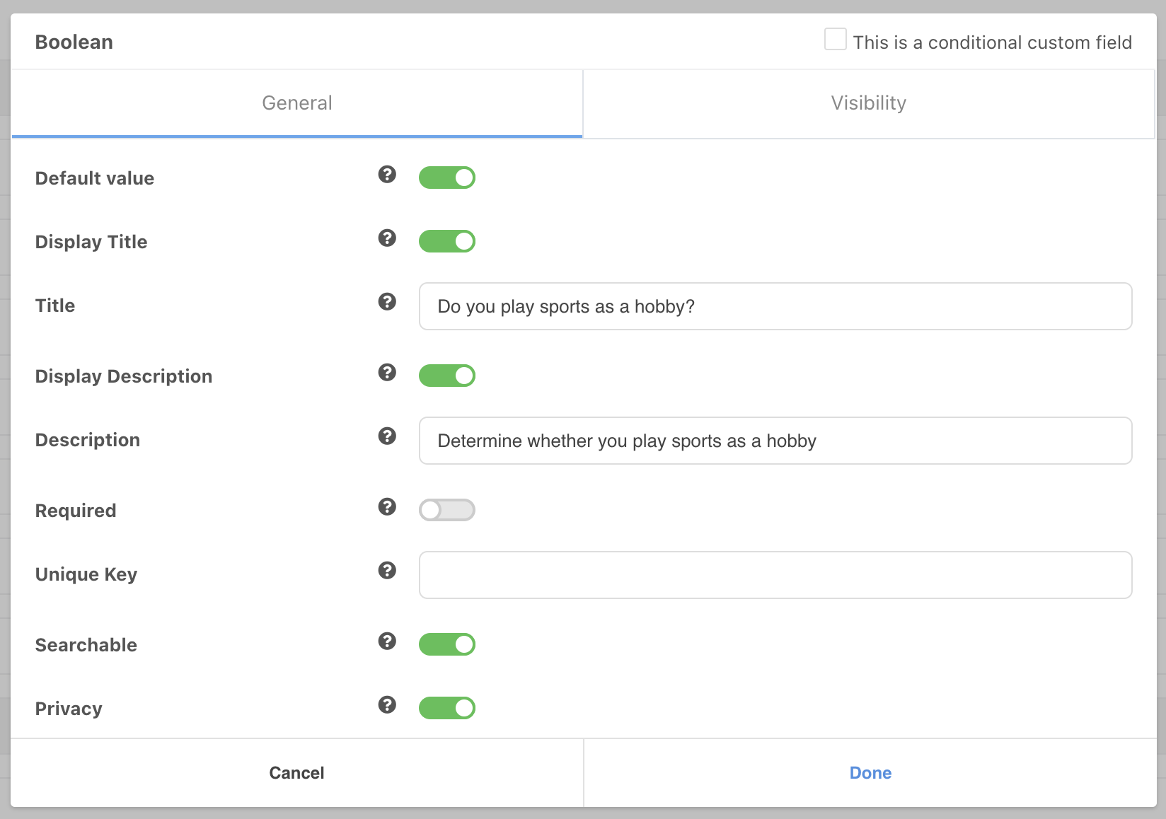Conditional Fields