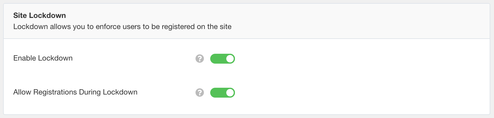EasySocial Enabling Lock Down Mode