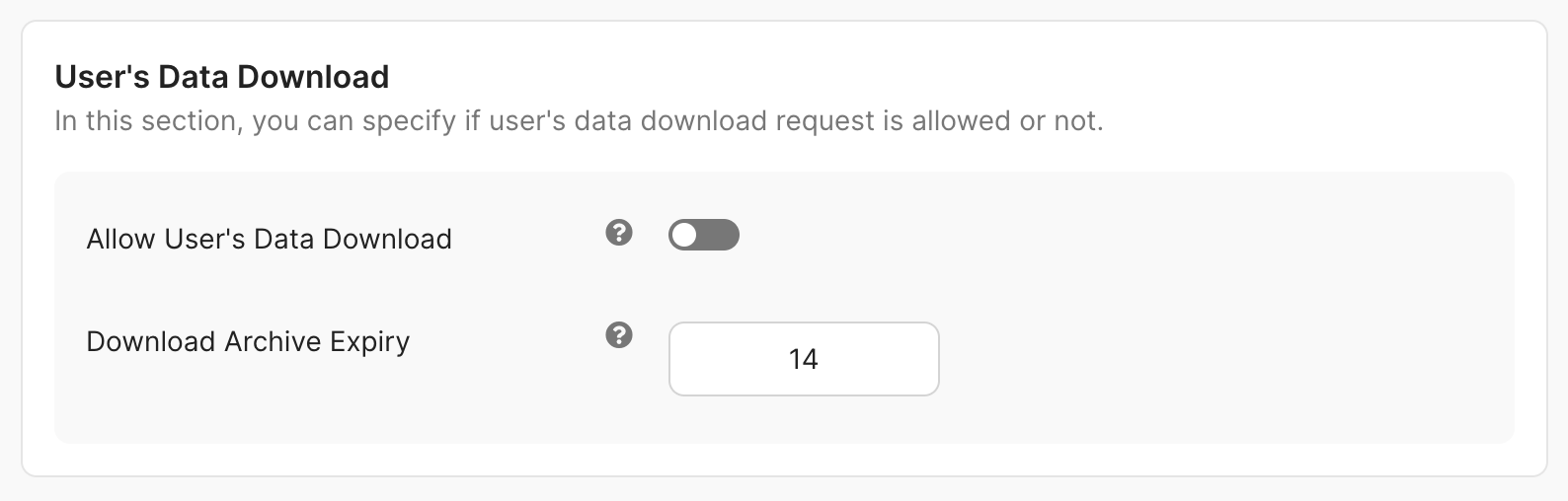 Komento GDPR setting