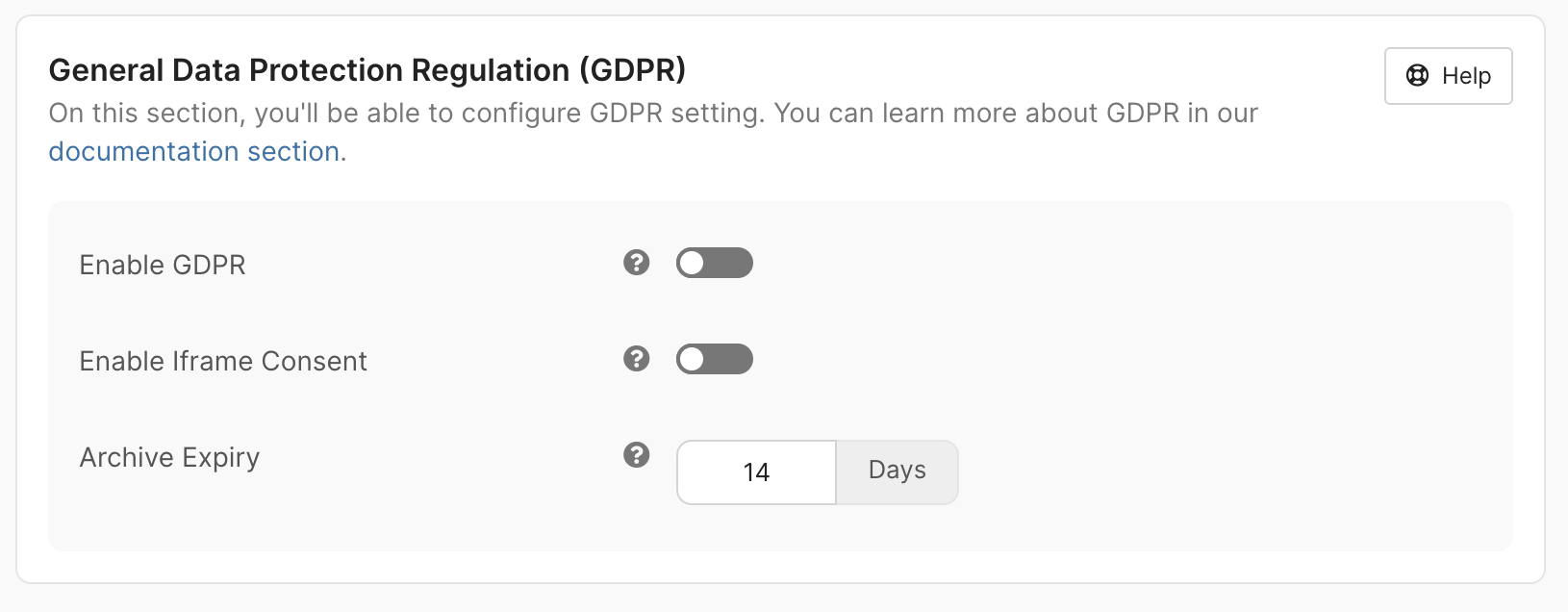 EasyBlog GDPR setting