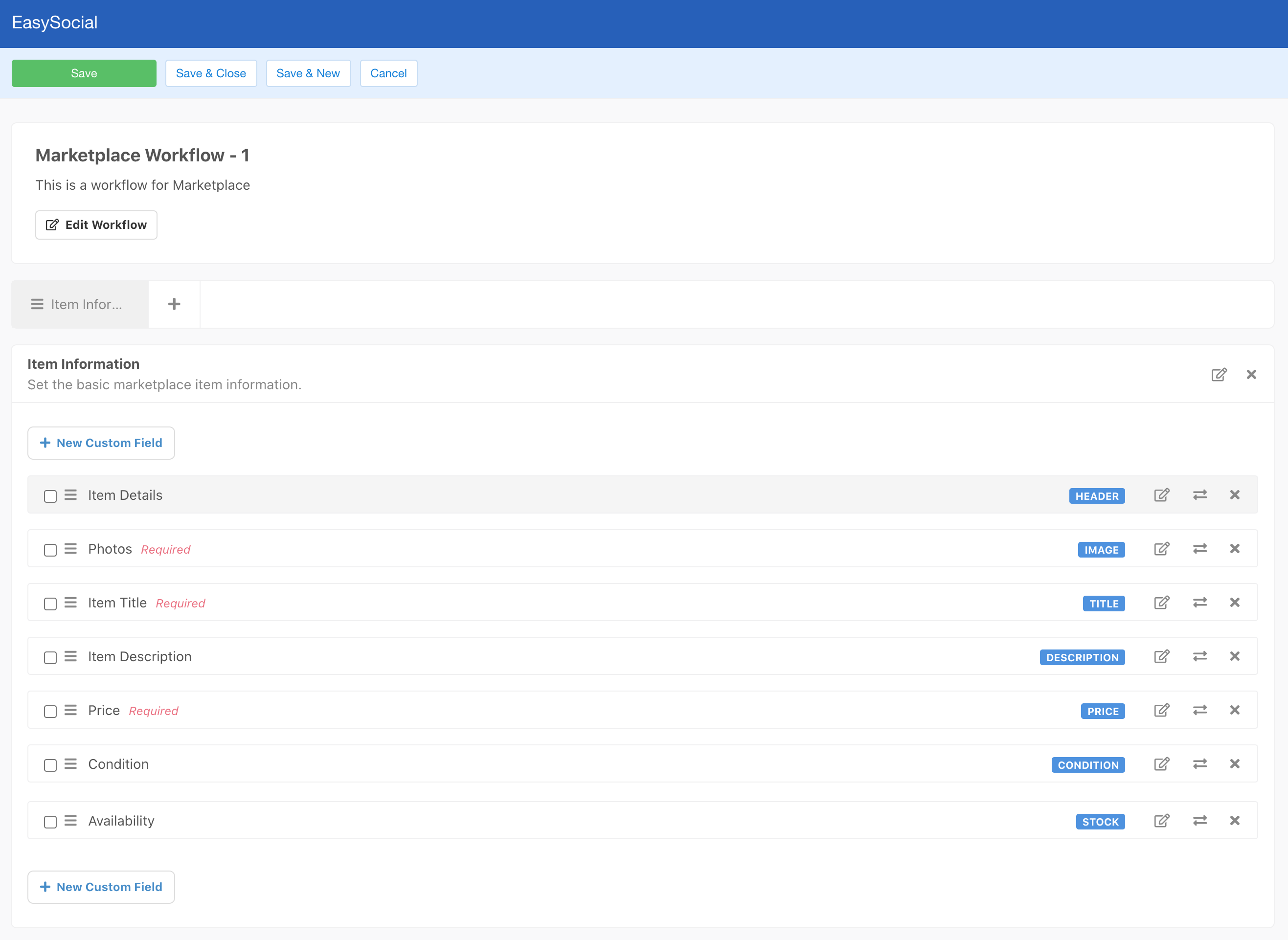 MarketPlaces Workflows