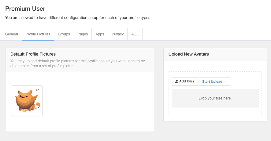 Profile Default Avatars