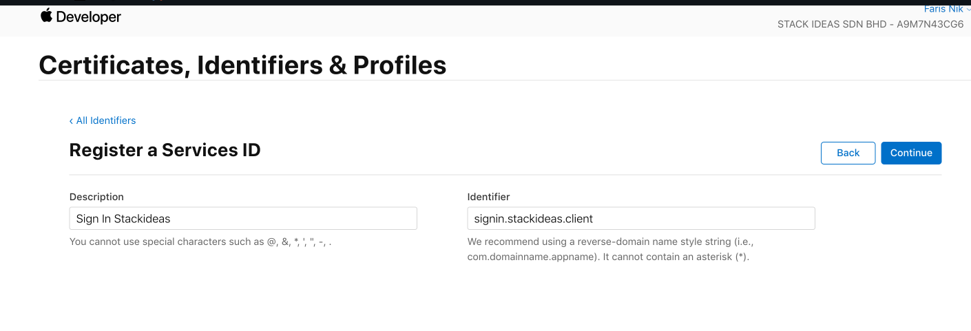 EasySocial Apple App Configuration