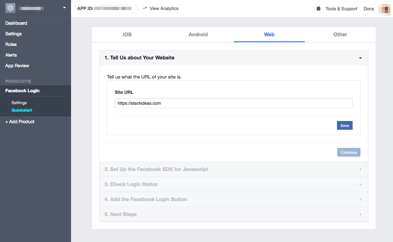 EasySocial Facebook App Configuration