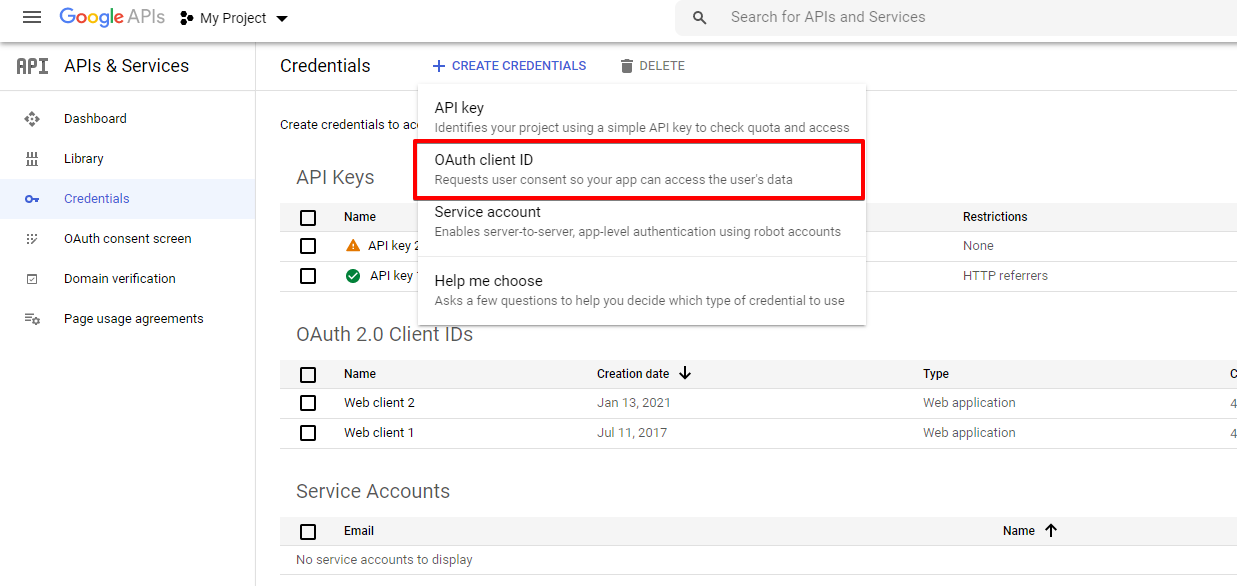 Google Configuration