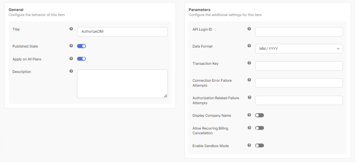 Authorize CIM