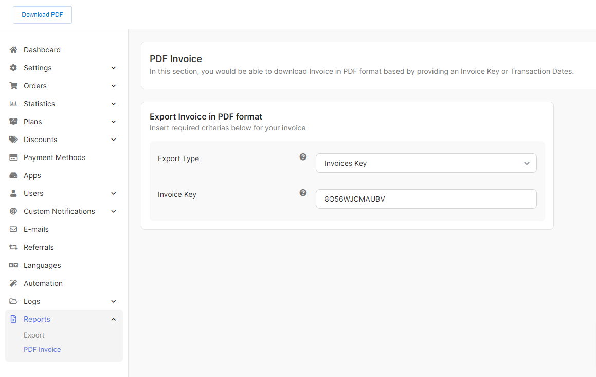PDF Invoice