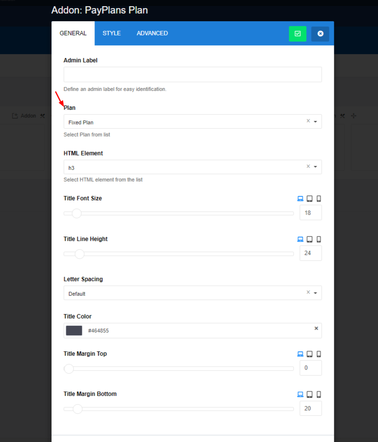 Setting up Plans in SP Page Builder