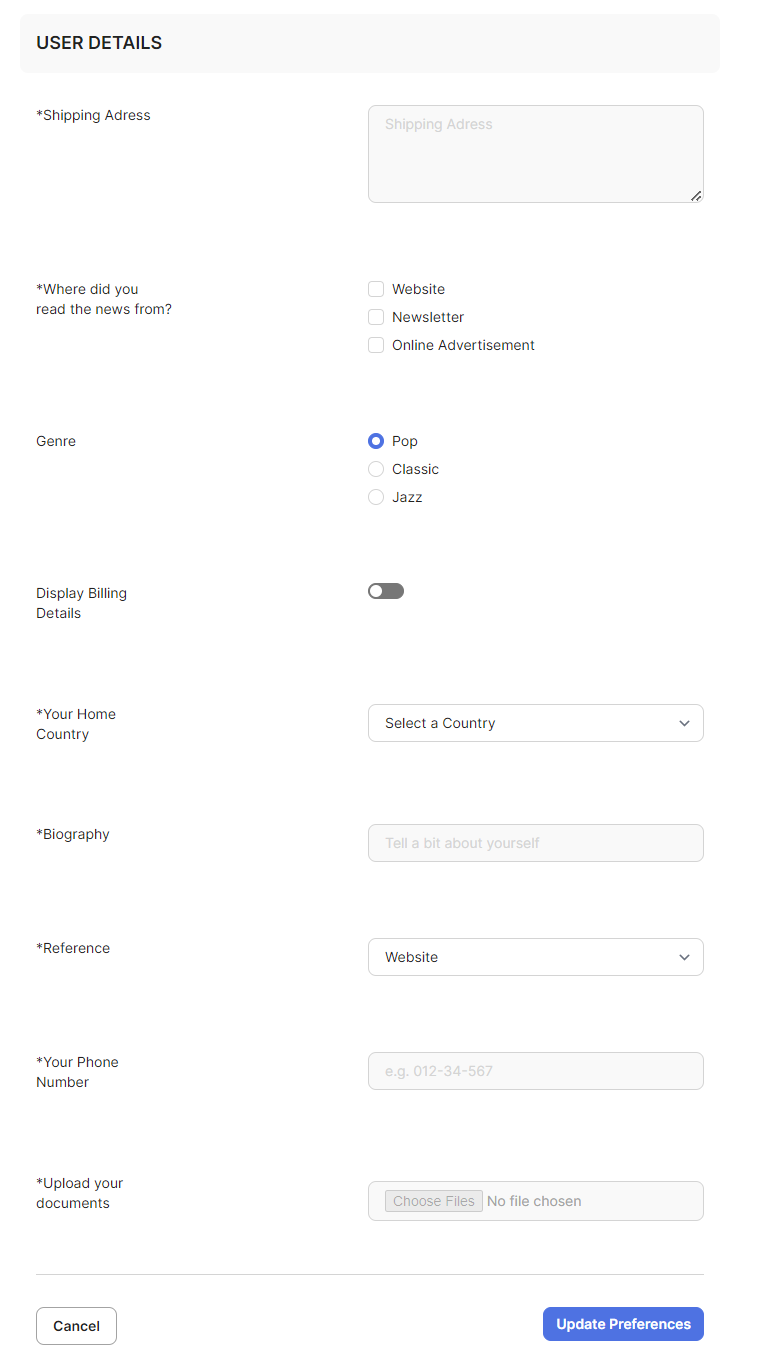 Custom Details